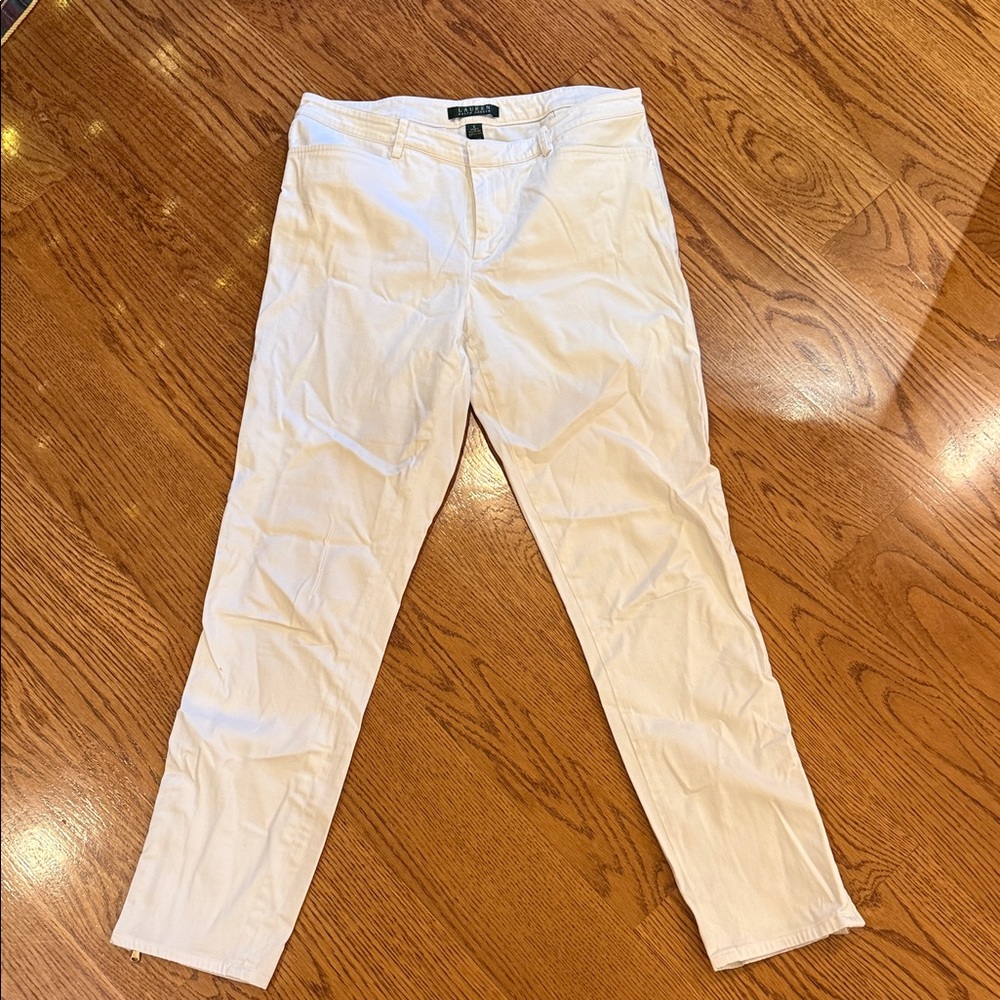 Polo by Ralph Lauren Cream Ankle & Cropped Jeans